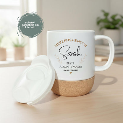 Tasse Beste Adoptivmama personalisiert | Geschenk für Adoptivmutter von Herzen | Dankeschön Mama