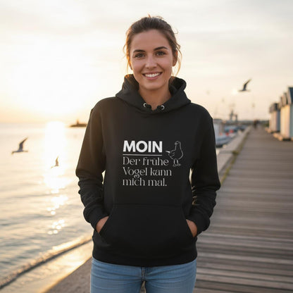 MOIN Hoodie – Der frühe Vogel kann mich mal | Kapuzenpullover Nordsee