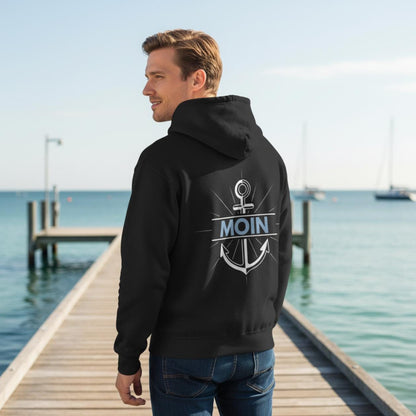 MOIN Hoodie für Damen und Herren | Anker Rückenprint Kapuzenpullover