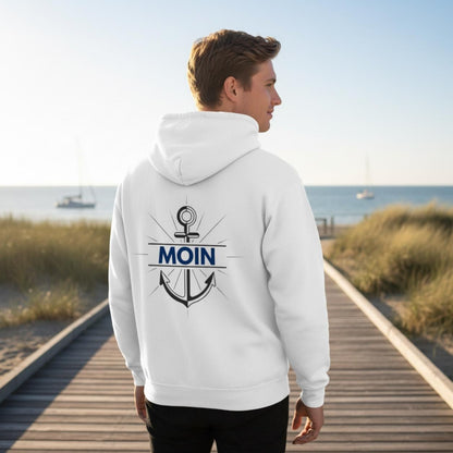 MOIN Hoodie für Damen und Herren | Anker Rückenprint Kapuzenpullover