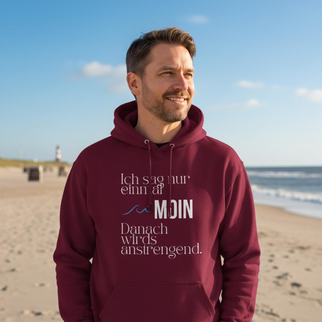 MOIN Hoodie – Ich sag nur einmal MOIN | Kapuzenpullover Nordsee