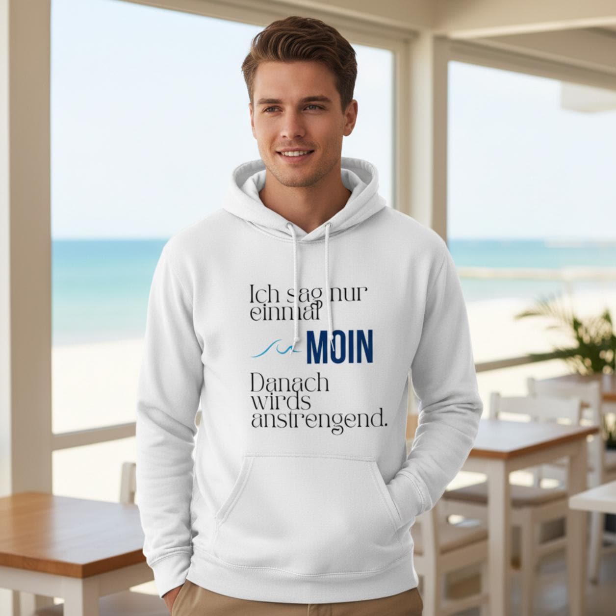 MOIN Hoodie – Ich sag nur einmal MOIN | Kapuzenpullover Nordsee