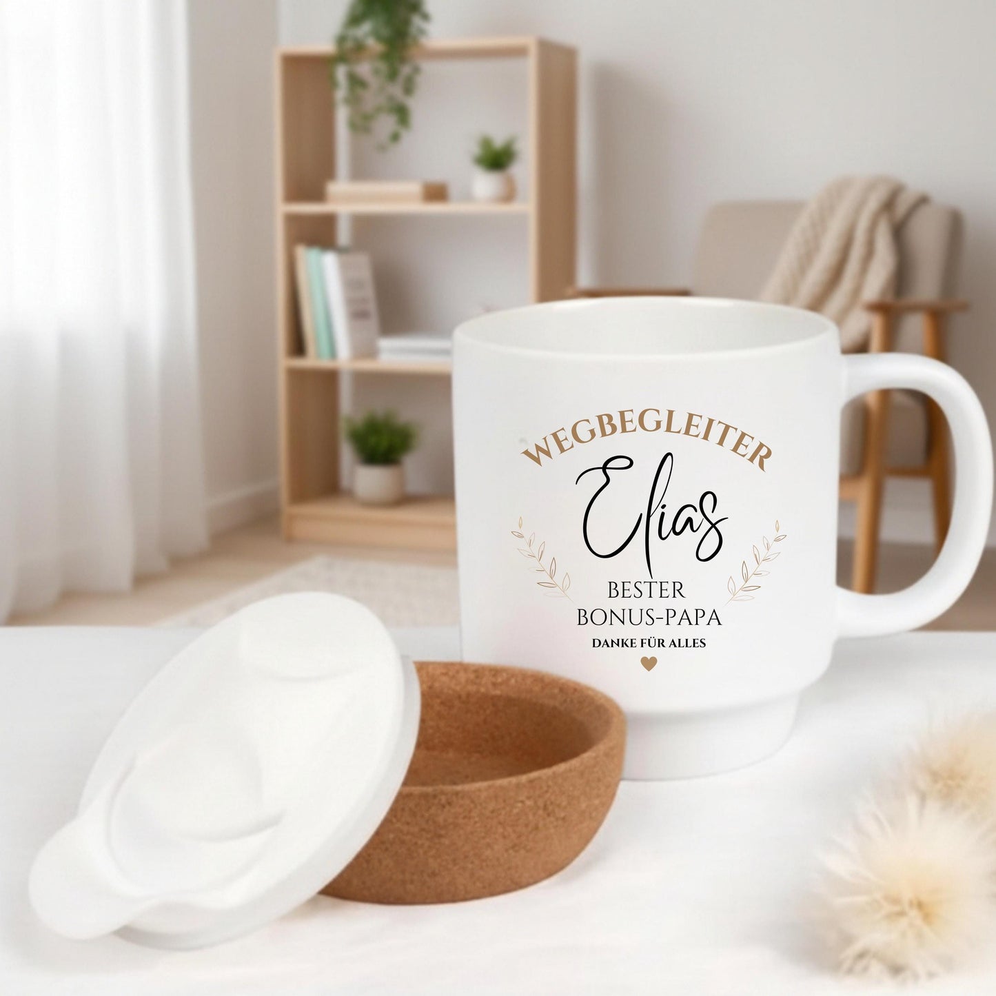 Tasse Bonus-Papa personalisiert mit Namen | Geschenk für Stiefvater oder Wahlpapa