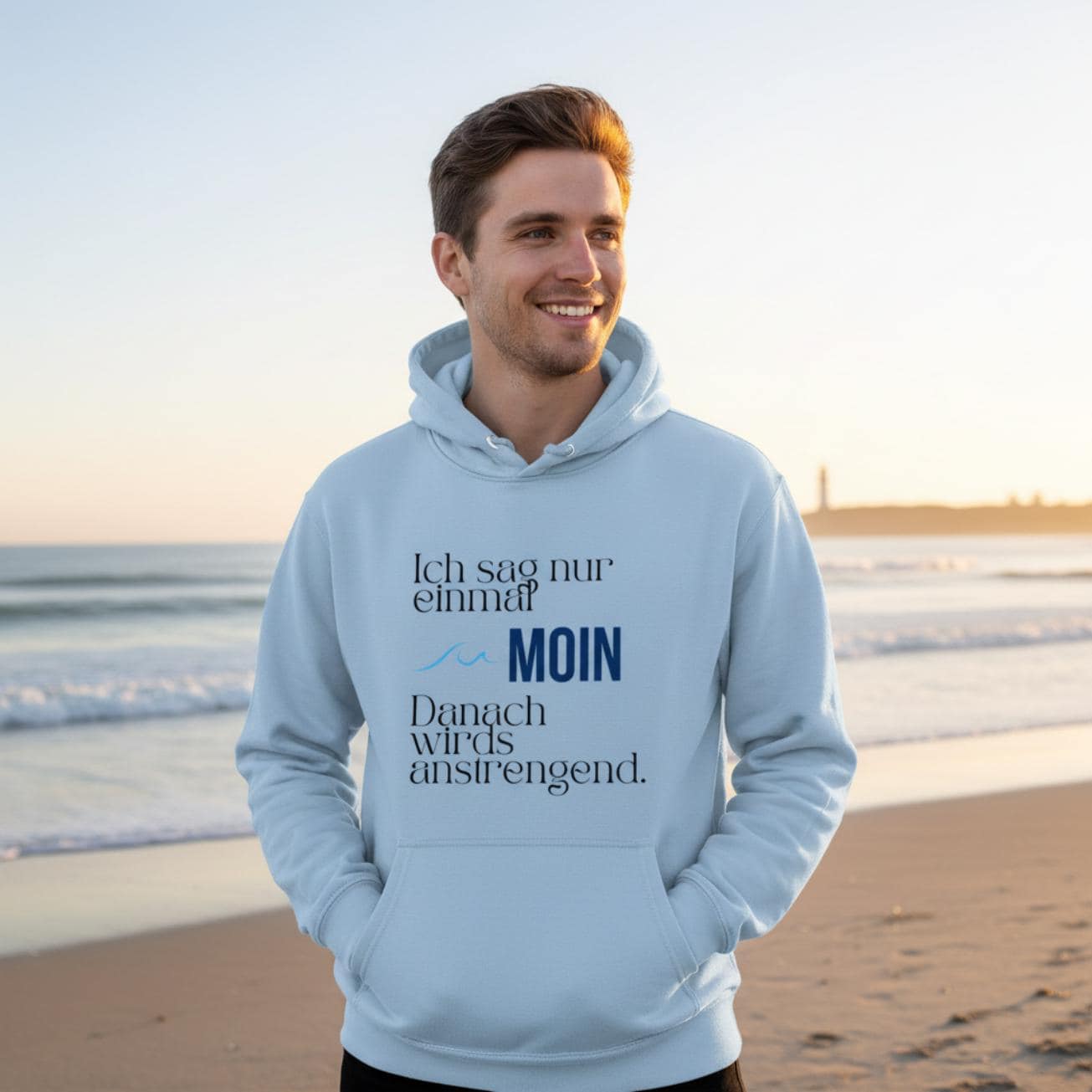 MOIN Hoodie – Ich sag nur einmal MOIN | Kapuzenpullover Nordsee