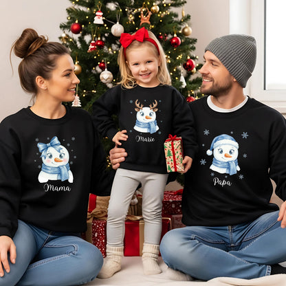Familien Weihnachtspullover Schneemann | Familienoutfit Weihnachten Matching Family Christmas Sweater | Partnerlook Weihnachten Eltern Kind

Weihnachtspullover Familie Schneemann – Partnerlook Weihnachten für Eltern, Kinder & Babys | personalisiertes Familienoutfit mit Schneemann-Design
