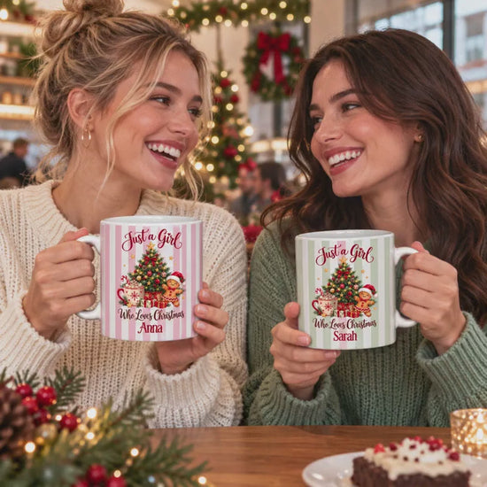 Weihnachtstasse mit Namen, Personalisierte Tasse Weihnachtsgeschenk Frau, Tasse Weihnachten Geschenk Kaffeetasse Weihnachten Wichtelgeschenk