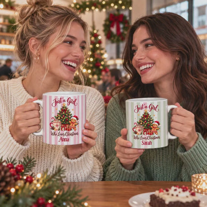 Weihnachtstasse mit Namen, Personalisierte Tasse Weihnachtsgeschenk Frau, Tasse Weihnachten Geschenk Kaffeetasse Weihnachten Wichtelgeschenk