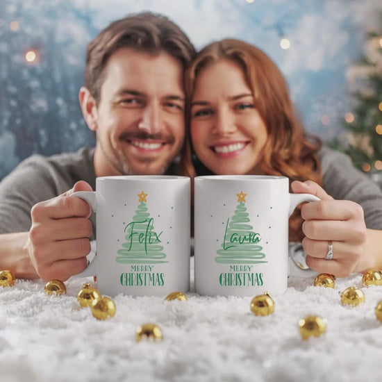 Personalisierte Weihnachtstasse | Tasse Weihnachten mit Name | personalisiertes Weihnachtsgeschenk für Freund Freundin Partner Kind Familie