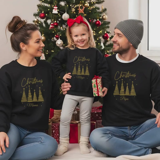 Familienoutfit Weihnachten Pullover | Matching Outfit Weihnachten | Weihnachtspullover Familie | Partnerlook Weihnachten Eltern und Kinder
