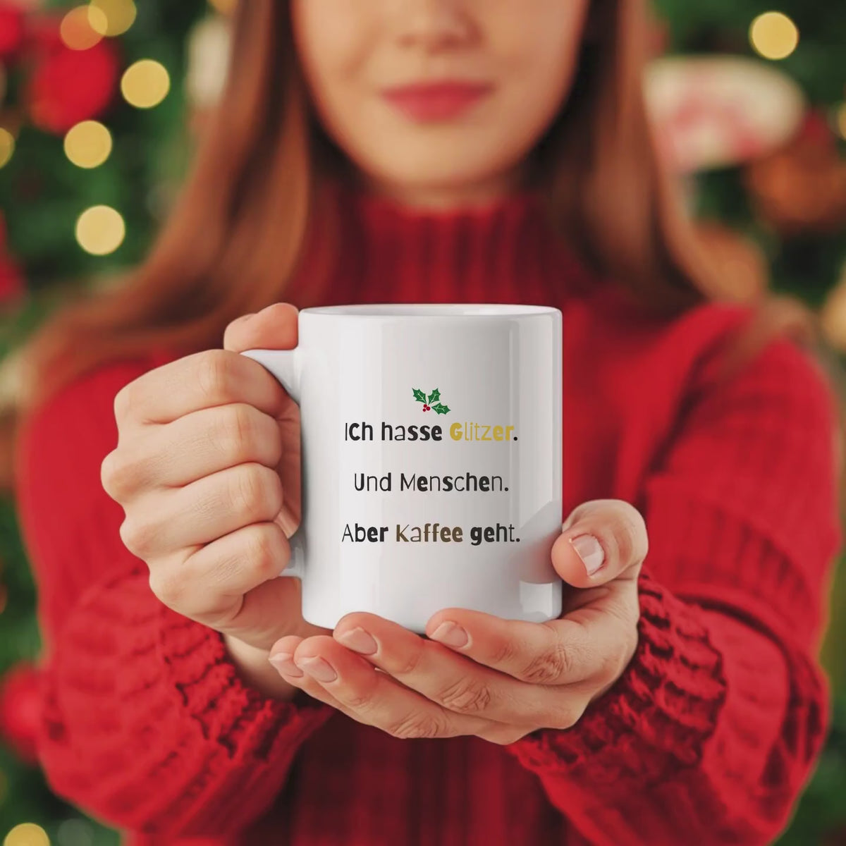 Lustige Anti-Weihnachten Tasse mit Spruch | Geschenkidee für Kaffeeliebhaber & Weihnachtsmuffel | Weihnachtsbecher witzig Kollegin Freundin