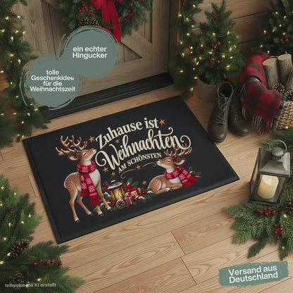 Fußmatte Weihnachten | Schmutzfangmatte | Fußmatte Eingang | Weihnachtsfußmatte | rutschfeste Fußmatte | Haustürmatte | Fußmatte Willkommen