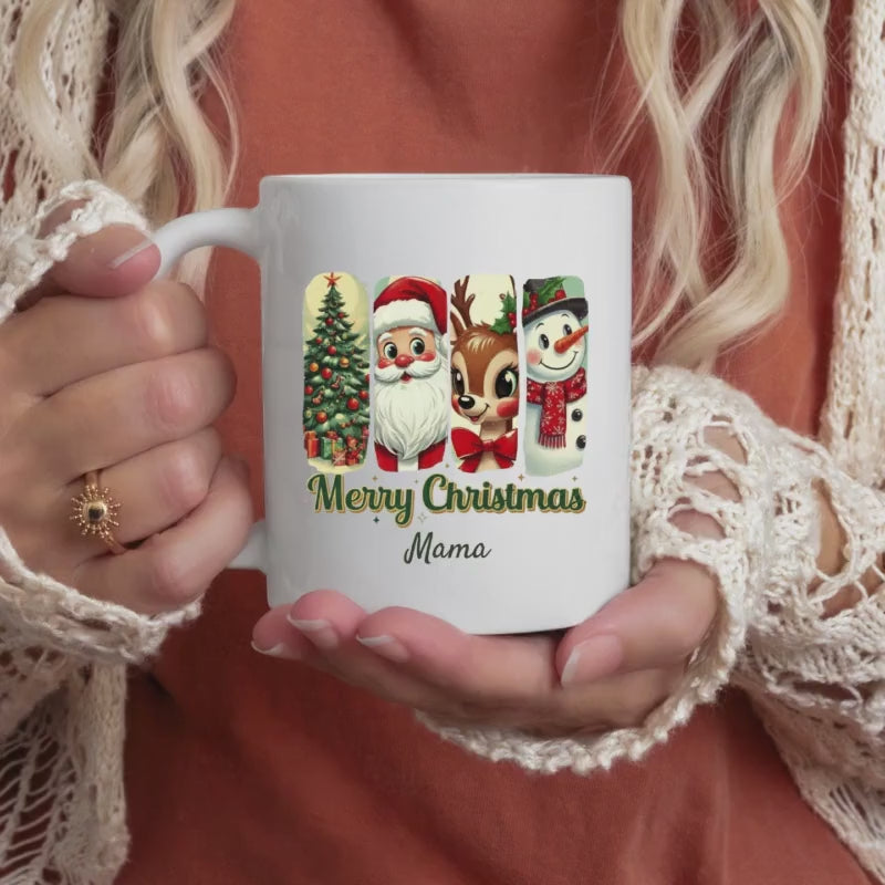 Personalisierte Weihnachtstasse mit Namen | Tasse Weihnachten Geschenk für Freund Freundin Partner Kind Familie | Wintertasse personalisiert