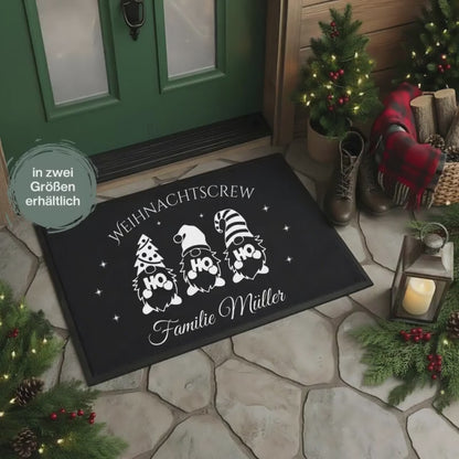 Personalisierte Fußmatte Weihnachten | Weihnachtsfußmatte mit Namen | Fußmatte personalisiert Weihnachtsmotiv | Türmatte Weihnachten Familie