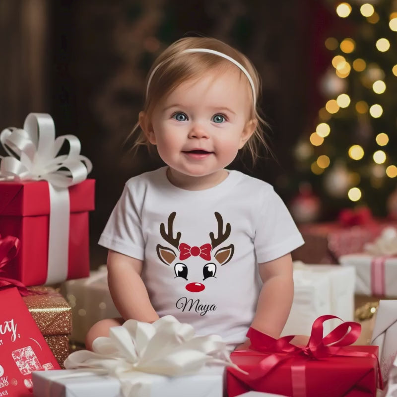 Weihnachtspullover Familie Rentier – Partnerlook Weihnachten Eltern Kinder Baby | personalisiertes Familienoutfit & Geschenkidee Geschwister