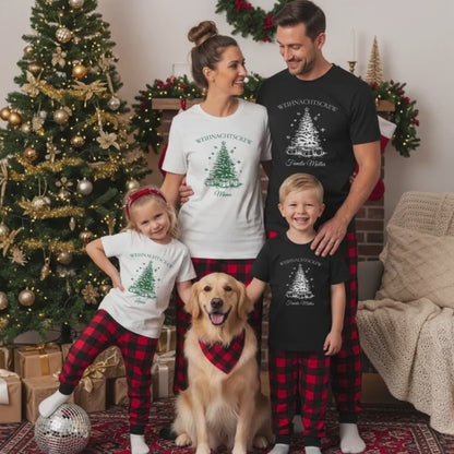 Weihnachtspullover Familie Baum | Partnerlook Weihnachten Eltern Kinder Baby | Sweatshirt T-Shirt Body Weihnachten | Winter Pullover Familie