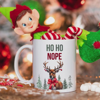 Anti-Weihnachtstasse mit Spruch | Lustige Rentier Tasse Weihnachten Geschenk Freund Kollege Familie | Weihnachtsbecher Wichtelgeschenk Humor