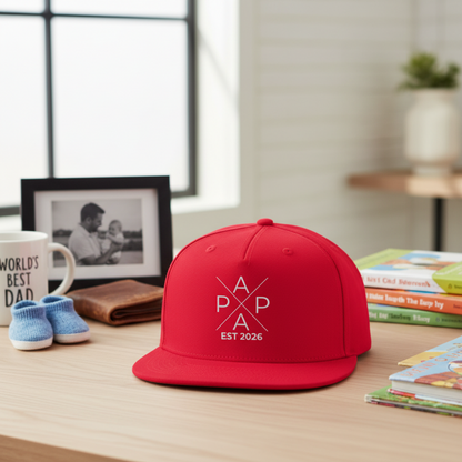 Papa Cap personalisiert PAPA EST | Snapback Cap Papa Geschenk Vatertag Geburtstag Weihnachten